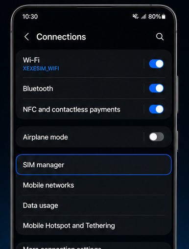 Hapi 2 — Shkoni te SIM Manager