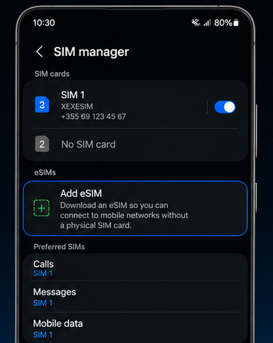 Hapi 3 — Shtoni eSIM